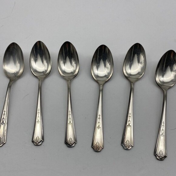 Oneida Community‎ Duro Plate Beverly Silverplate Teaspoon Set of 12 VTG 1922 - Picture 5 of 11